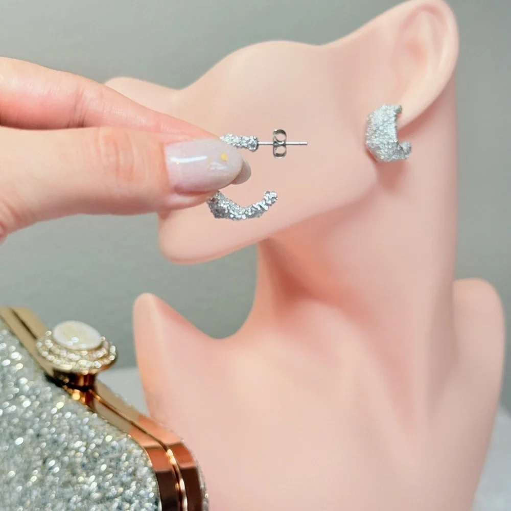 ⚜️ Trendy Silver Stud Earrings
